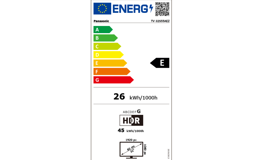 tv-32s55aez Energimrke