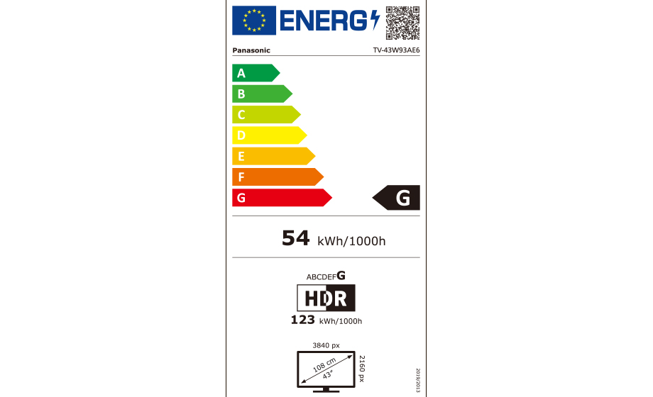 tv-43w93ae6 Energimrke