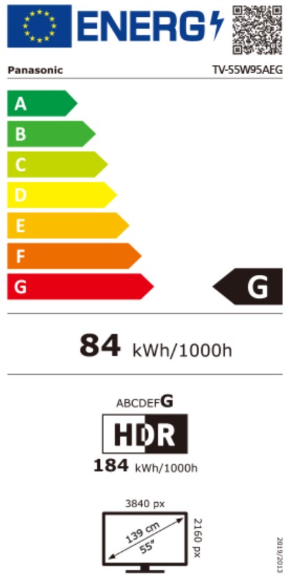 tv-55w95aeg Energimrke