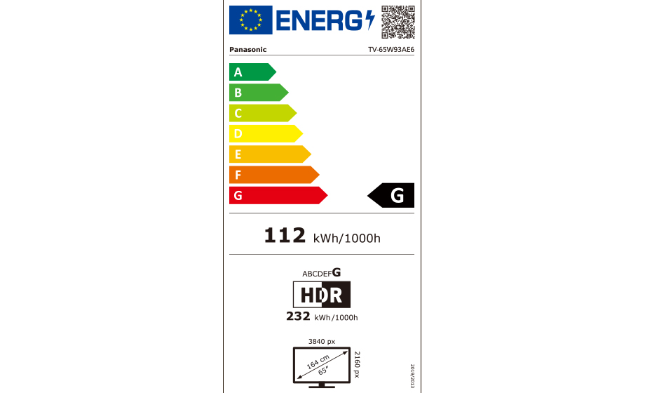 tv-65w93ae6 Energimrke